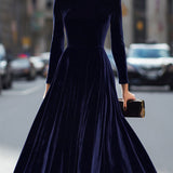 YRENE | OPULENT VELVET MIDI DRESS