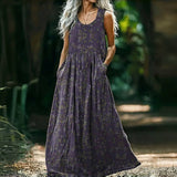 Vintage Floral Print Dress