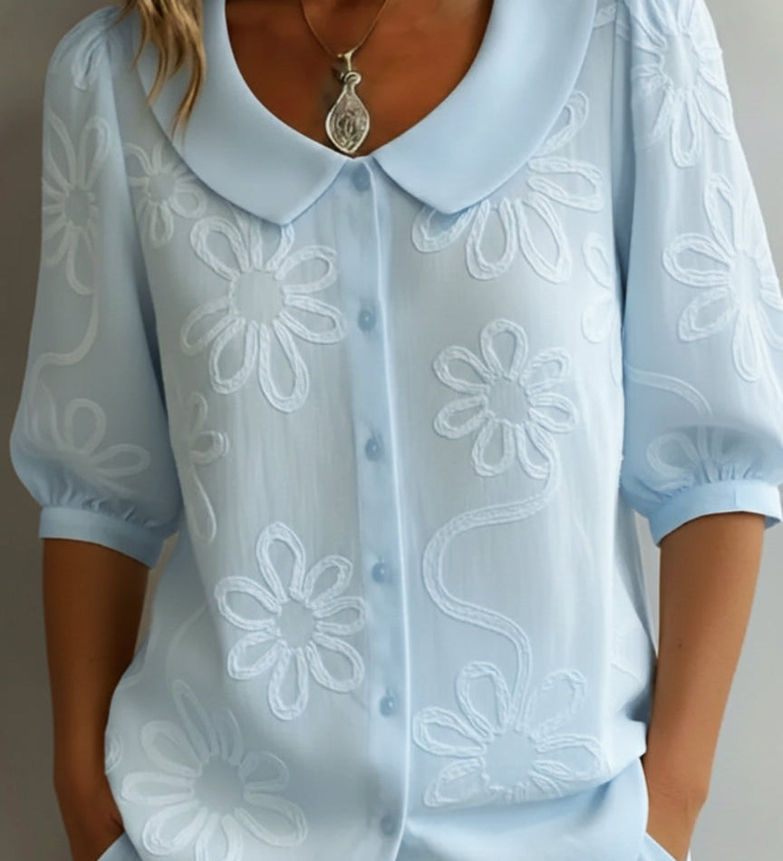 Aurélie™ - Lightweight Floral Blouse with Natural Elegance