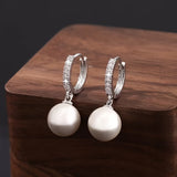 Modern Pearl Drop Earrings