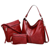 Set of 3 Luxury Leather Hobo Bags