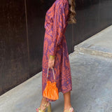 Celeste | Midi Dress with Floral Elegance