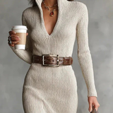 AMMINA™ | RIBBED KNIT WINTER DRESS