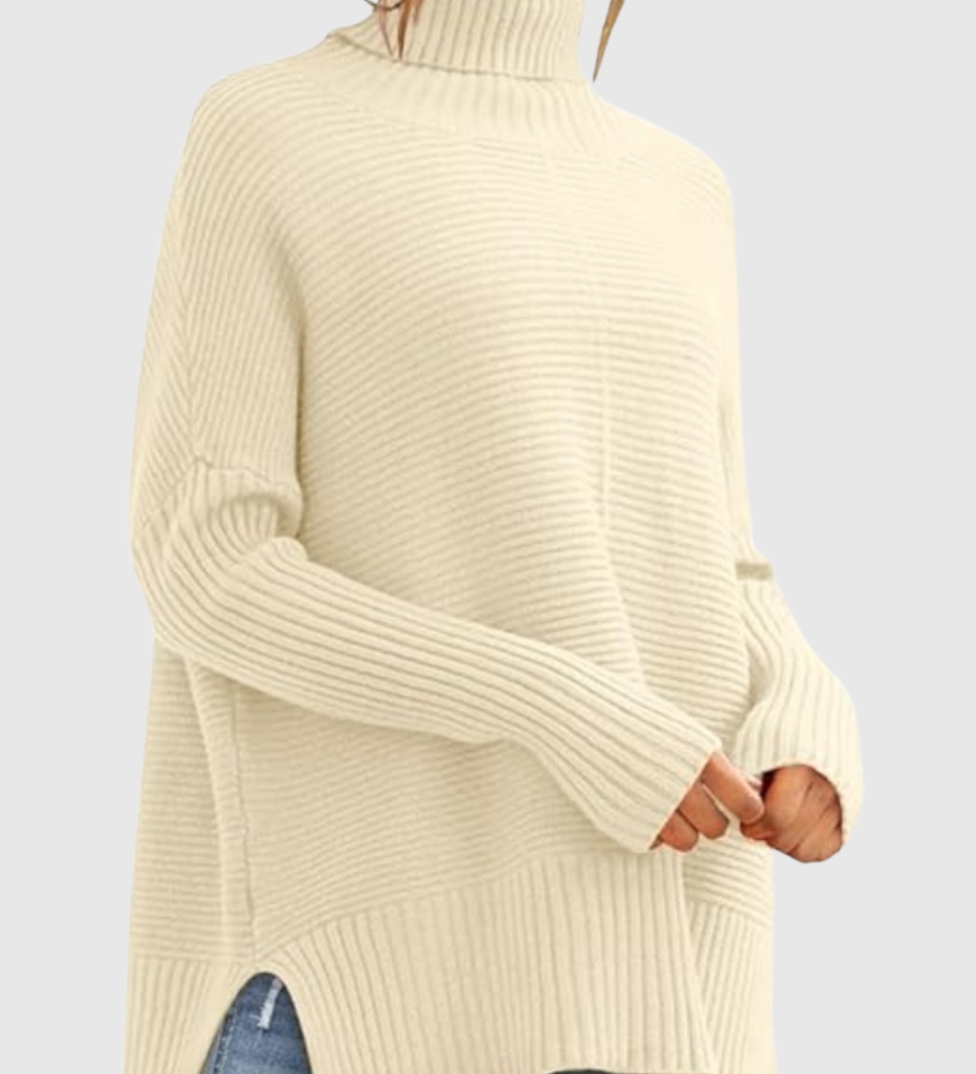 AERONWEN | RIBBED TURTLENECK KNIT JUMPER