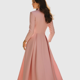 CERYTH | ELEGANT PLEATED BLAZER MIDI DRESS