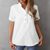 Casual Solid Colour Blouse