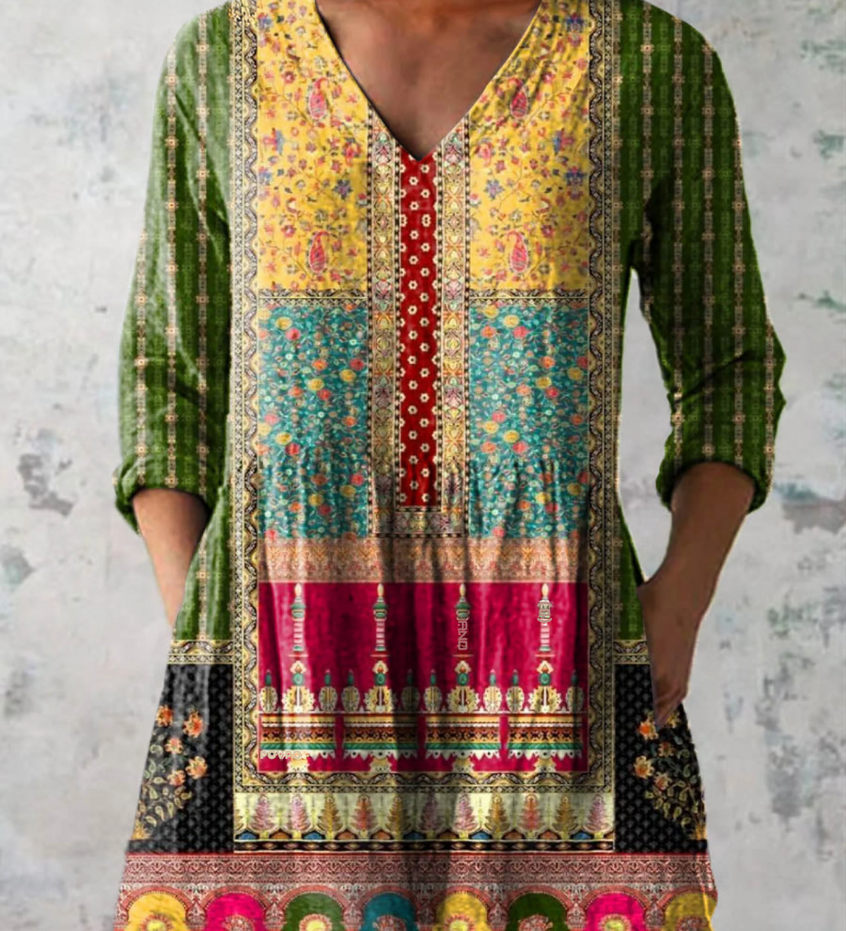 Helen | Long Blouse with V-Neck