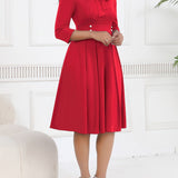 OLIVIA TIE-WAIST MIDI DRESS