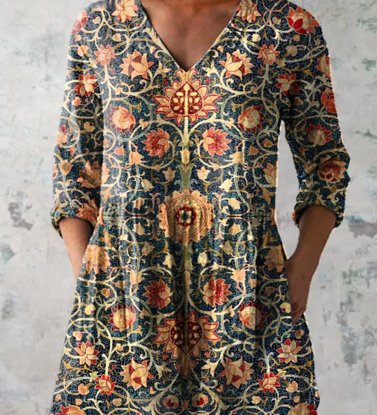Louise | Long Blouse with V-Neck