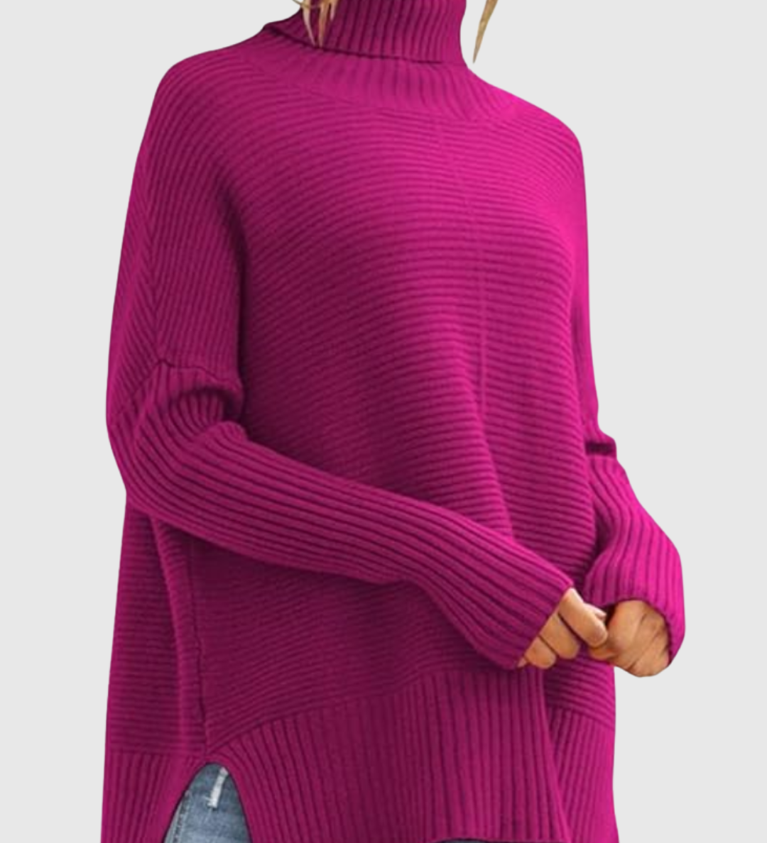AERONWEN | RIBBED TURTLENECK KNIT JUMPER