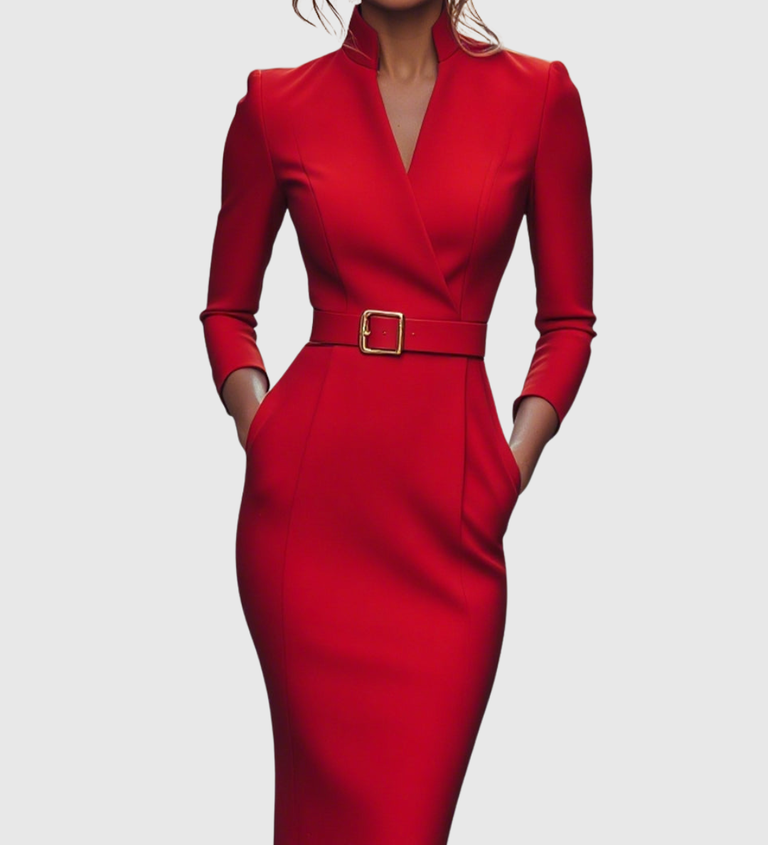 CLARIBEL | REFINED MIDI DRESS