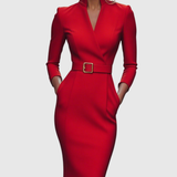 CLARIBEL | REFINED MIDI DRESS