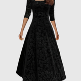 VESPERA | GRACEFUL FLORAL MIDI DRESS