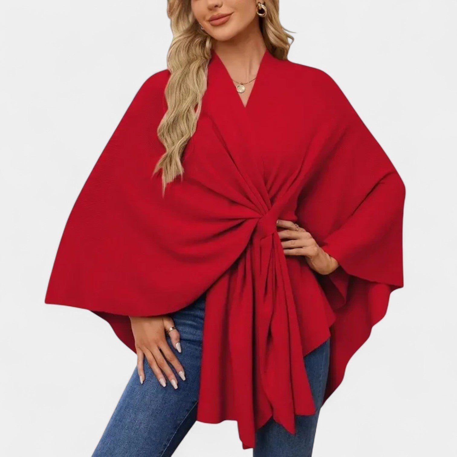 Daniela – Elegant Soft Fall Jacket with Bow
