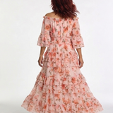 Rosalie | Off Shoulder Floral Ruffle Tiered Maxi Dress