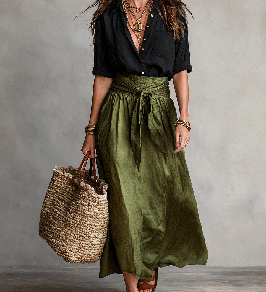 Effortless Elegance Boho Skirt Set