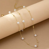 Set of Delicate Pearl Chain Jewellery