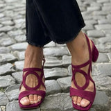 Begoña™ | Flat Sandals with Circular Detail