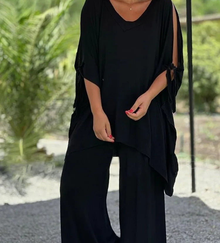 Ursula™ | Open Shoulder Tunic and Trousers Set