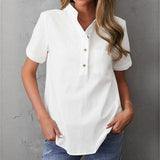Casual Solid Colour Blouse