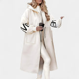 Manca – Elegant coat-style cardigan with hood