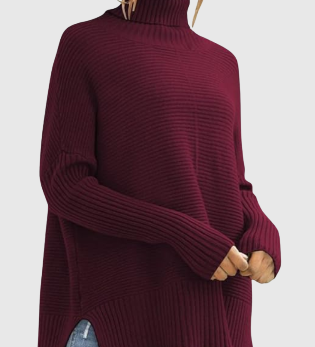 AERONWEN | RIBBED TURTLENECK KNIT JUMPER