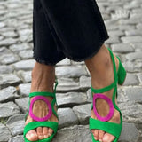 Begoña™ | Flat Sandals with Circular Detail