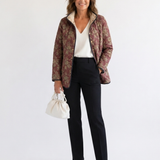 OLIVIA | Quilted Damask Plum Sophie Jacket
