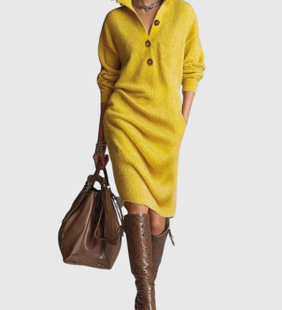 ARIANELL | WOOL WINTER KNIT MIDI DRESS