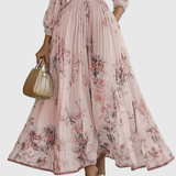 ROWELLA | ELEGANT PLEATED MAXI DRESS