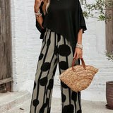 Valeriana™ | Asymmetrical Top and Boho Trouser Set