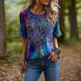 Gradient Tree Print T-Shirt