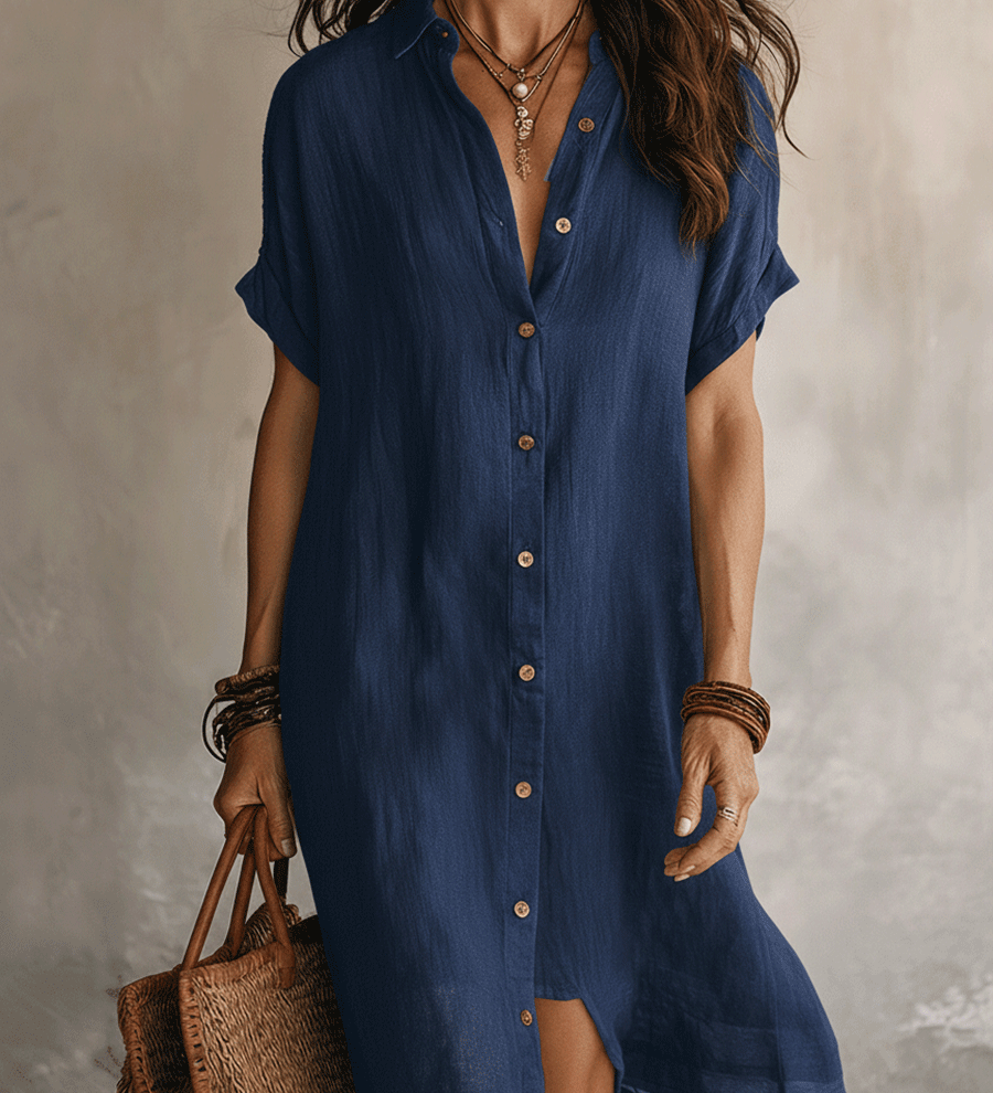Modern Boho | Effortless Linen Midi Dress