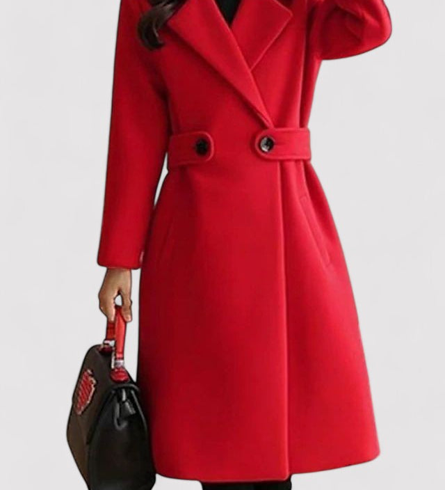 NOELLE | WOOL COAT WITH BELT