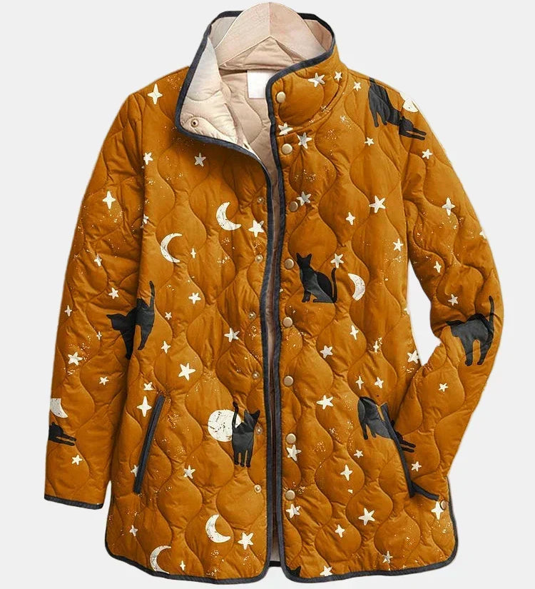 OLIVIA | Quilted Jacket with Cats and Stars Nicole