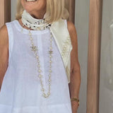 Trinidad™ | White Blouse and Wide-Leg Trousers Set