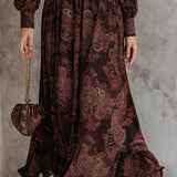 ELOISE | PAISLEY ZIP-WAIST MAXI DRESS