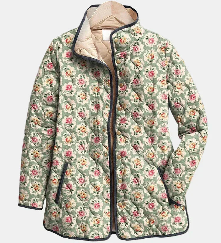 OLIVIA | Quilted Jacket with Floral Tapestry Amélie
