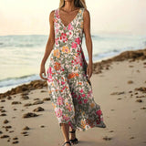 Vintage Floral Print Dress