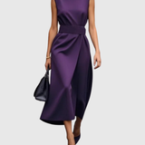 CLARIMOND | ELEGANT ROUND NECK DRESS