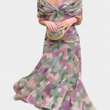 Florendra | Long Floral V Neck Dress