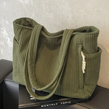 SYLVA | RIBBED TOTE BAG WITH CORD DETAIL
