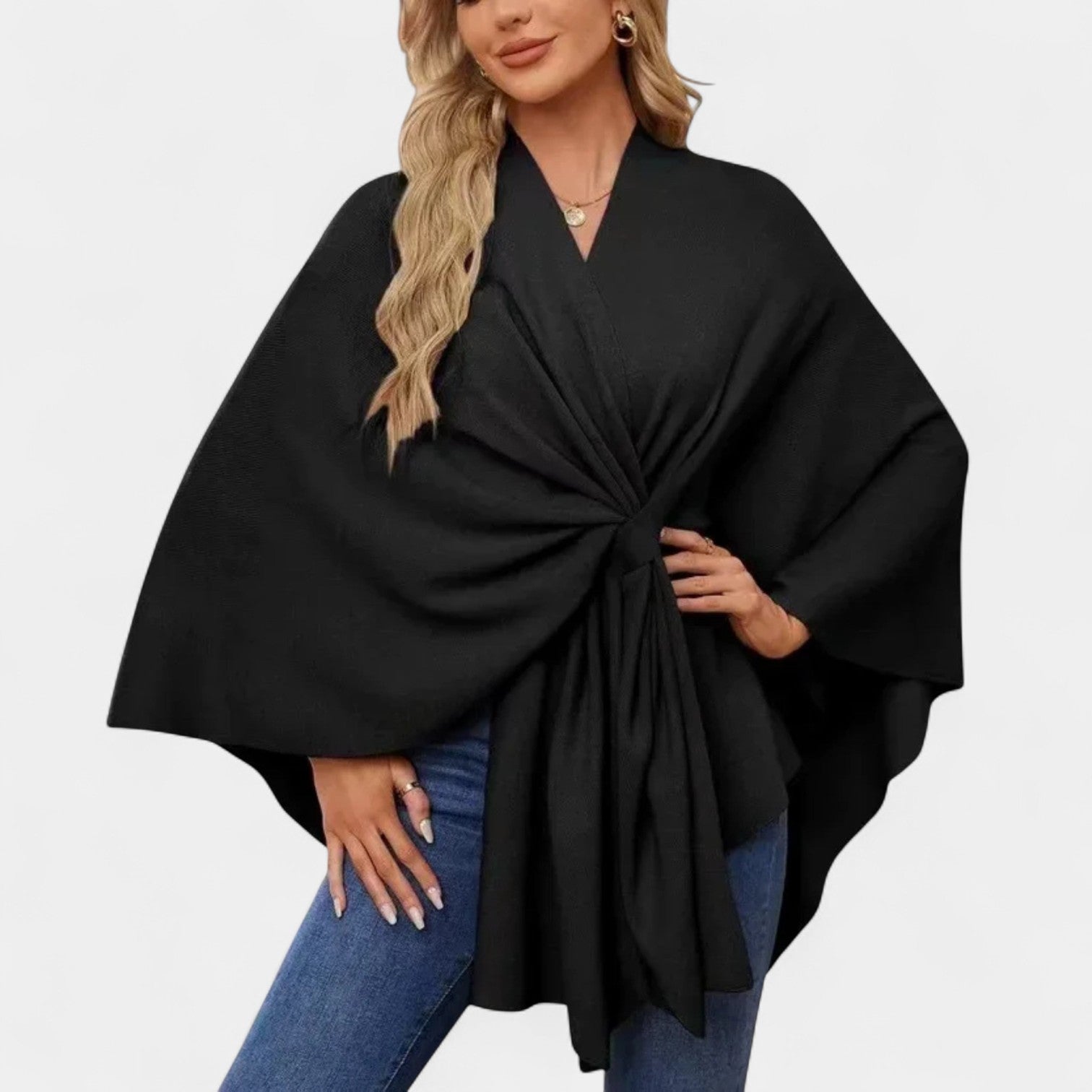 Daniela – Elegant Soft Fall Jacket with Bow