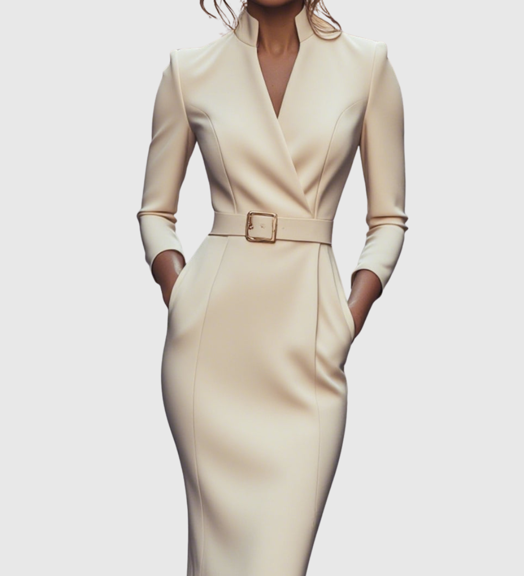 CLARIBEL | REFINED MIDI DRESS
