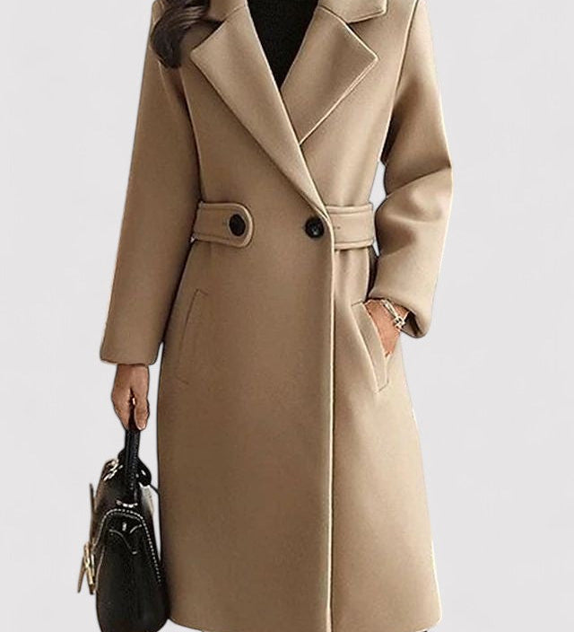 NOELLE | WOOL COAT WITH BELT