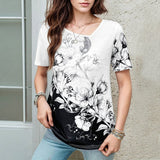 Flower Block Colour T-Shirt