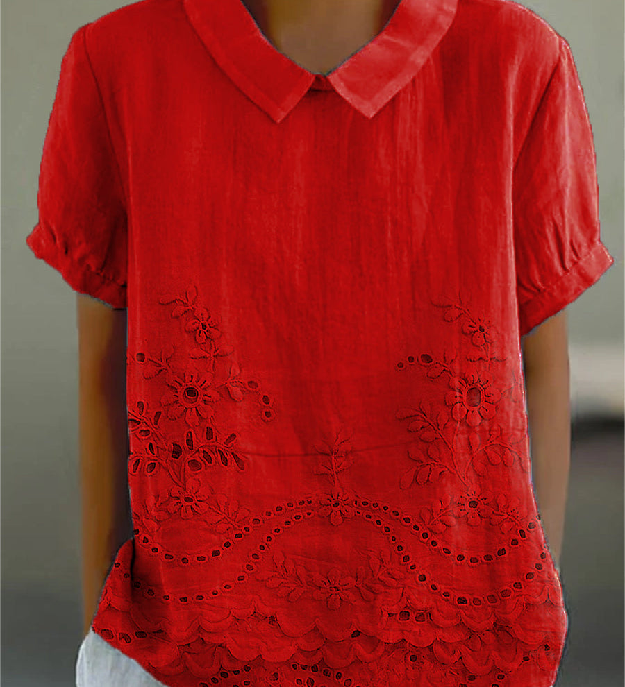 Lily | Floral Embroidered Shirt