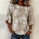Vintage Floral Print Blouse