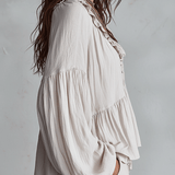 Airy Vintage-Inspired Ruffle Bohemian Blouse