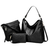 Set of 3 Luxury Leather Hobo Bags
